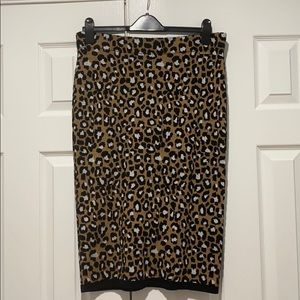 Michael Kors Leopard Sweater Skirt